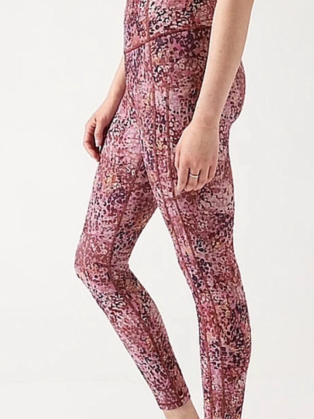 Athleta Pink Multi-Print High-Waist Leggings Size Small